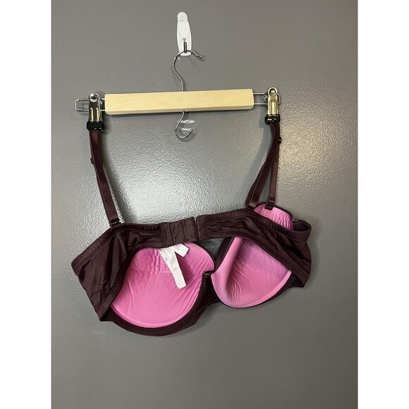 Victoria's Secret PINK Bra 38C Womens Burgundy Wear Everywhere Push Up Multiway - Picture 2 of 8